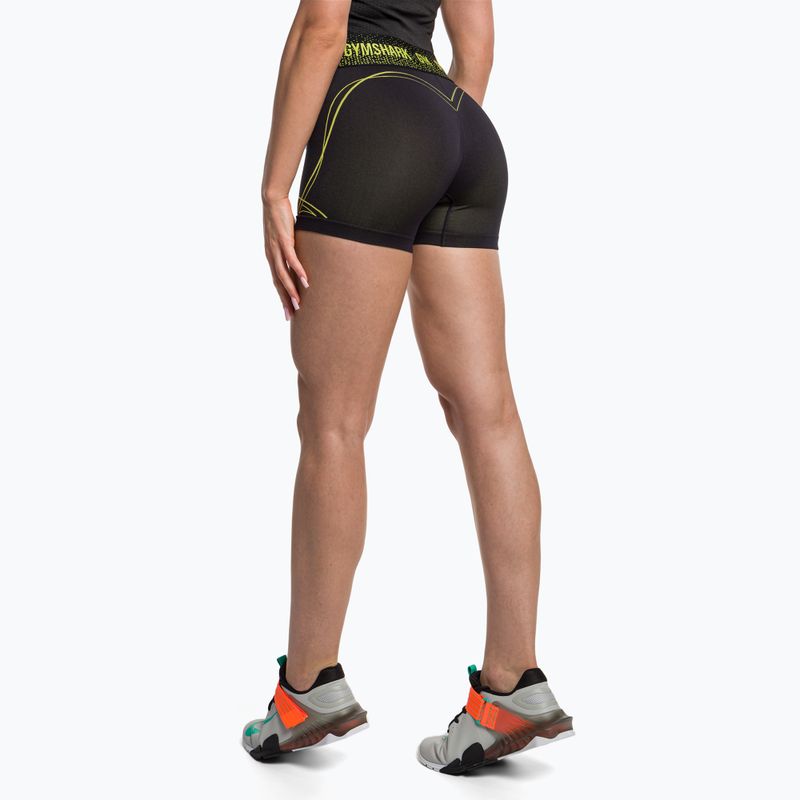 Women's training shorts Gymshark Apex Seamless Low Rise green/black 3