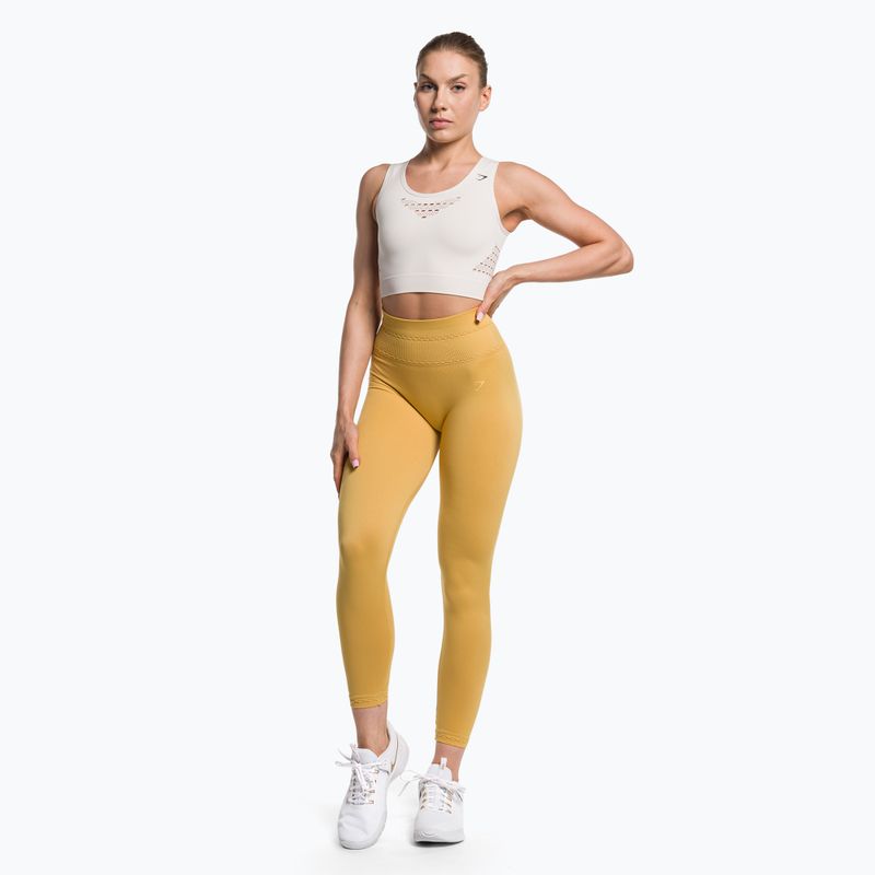 Women's training leggings Gymshark Studio indian yellow 2