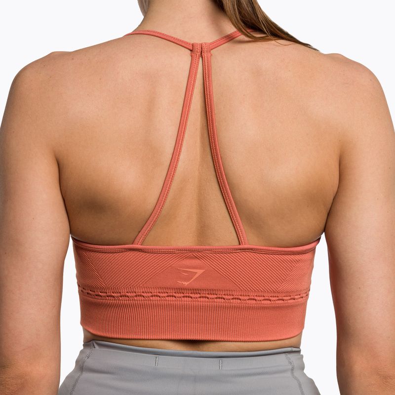 Gymshark Studio Sports earth orange fitness bra 4