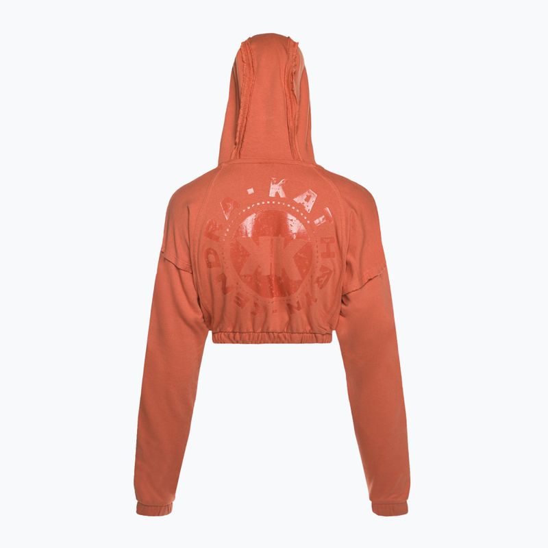 Women's training sweatshirt Gymshark KK Twins Zip Up Crop orange 6