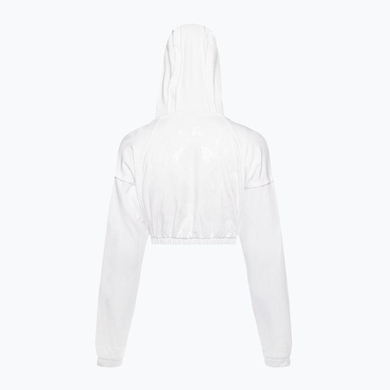 Women's training sweatshirt Gymshark KK Twins Zip Up Crop white 6