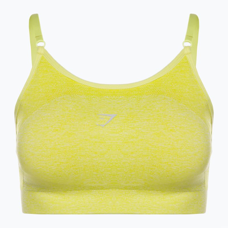 Gymshark Flex Strappy Sports glitch yellow marl fitness bra 5