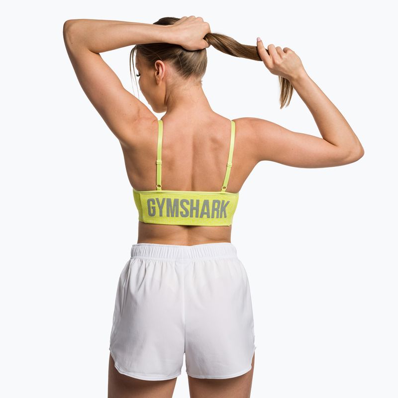 Gymshark Flex Strappy Sports glitch yellow marl fitness bra 3