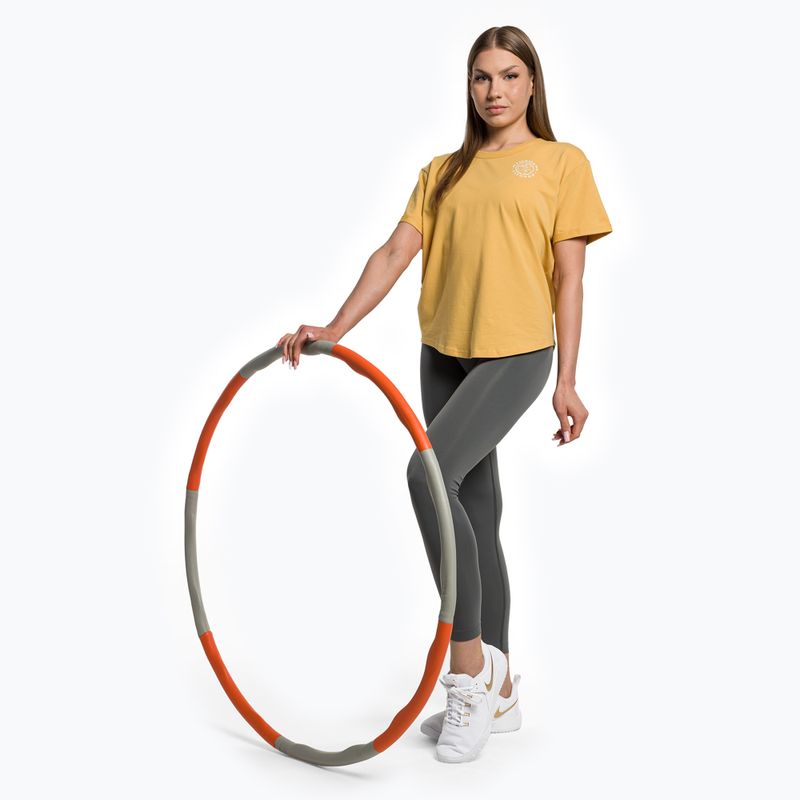 Women's training t-shirt Gymshark GFX Legacy Tee yellow/white 2