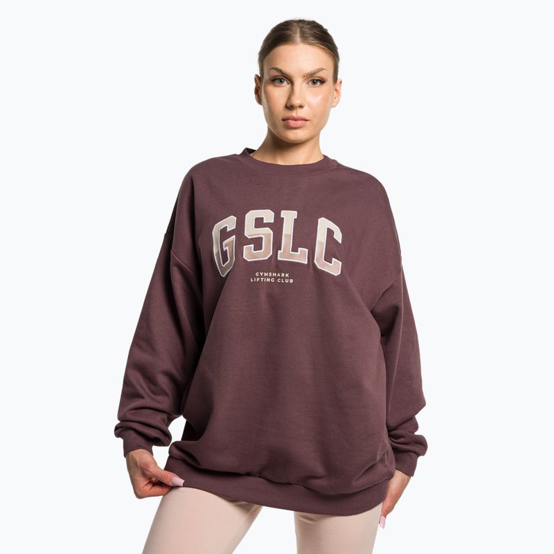 Women's training sweatshirt Gymshark Gfx Gslc Oversized brown