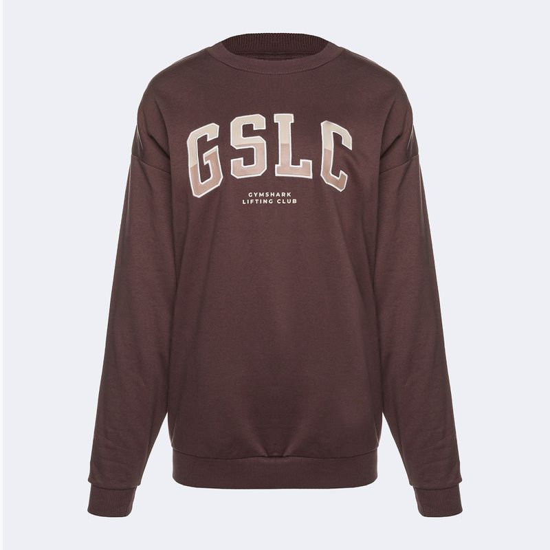 Women's training sweatshirt Gymshark Gfx Gslc Oversized brown 5