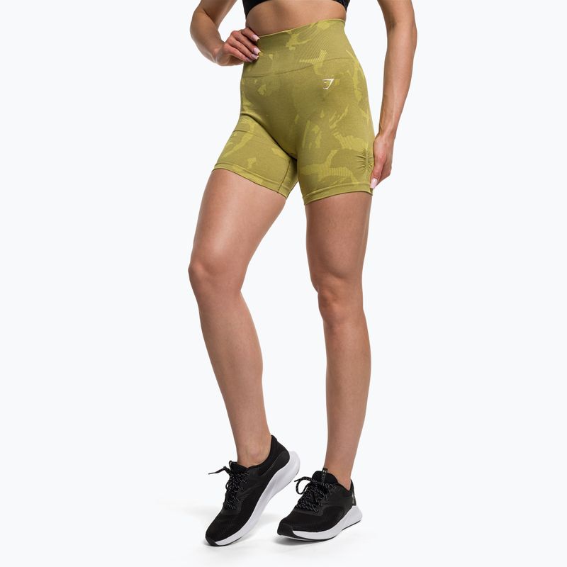 Women's training shorts Gymshark Adapt Camo Savanna Seamless green