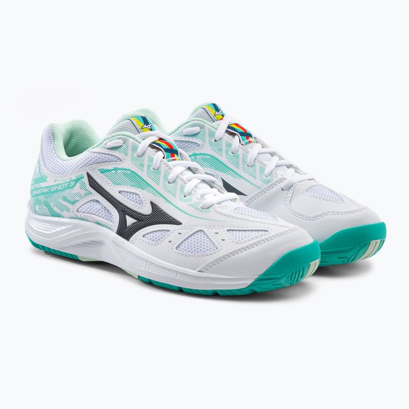 Women's tennis shoes Mizuno Break Shot 3 AC white and green 61GA212623 5