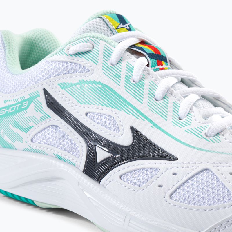Women's tennis shoes Mizuno Break Shot 3 AC white and green 61GA212623 8