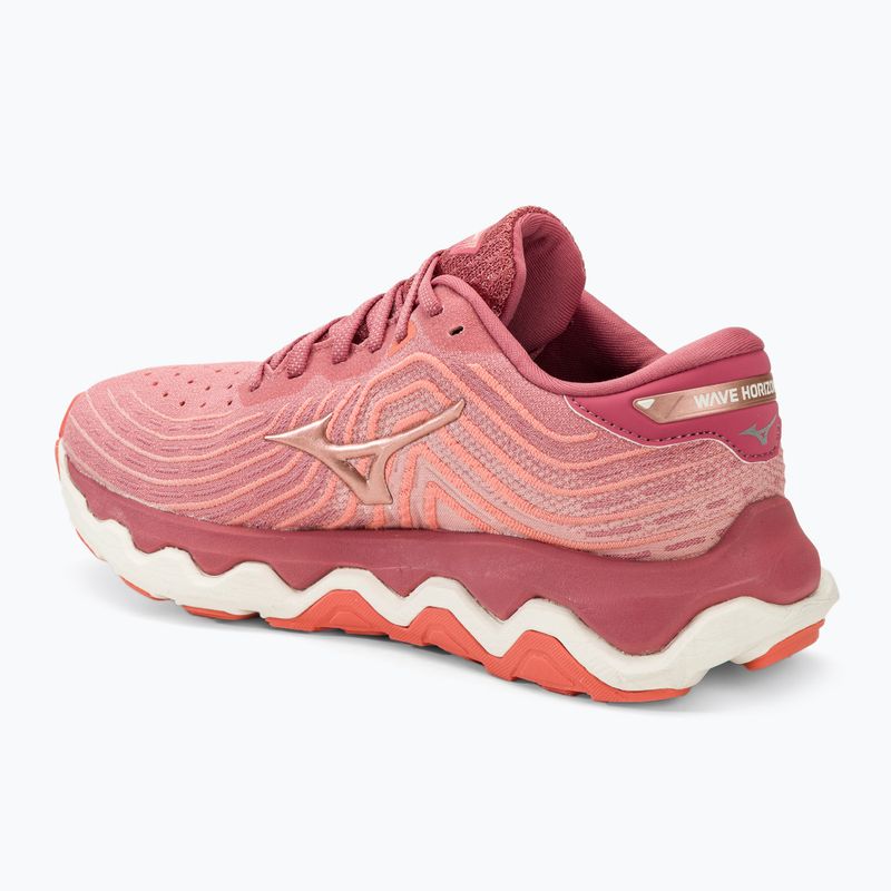 Women's running shoes Mizuno Wave Horizon 6 garnet rose/rose copper/persimmon 3