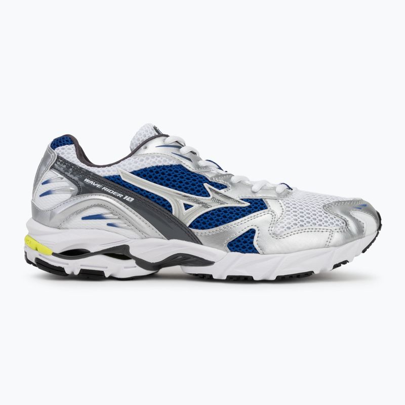 Men's shoes Mizuno Wave Rider 10 white/silver/surf the web 2
