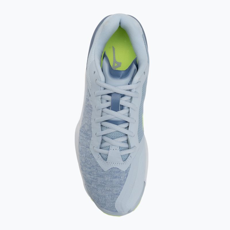 Women's handball shoes Mizuno Wave Stealth Neo heather/white/neo lime 5