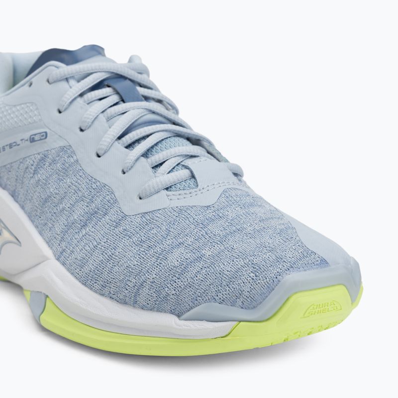 Women's handball shoes Mizuno Wave Stealth Neo heather/white/neo lime 7