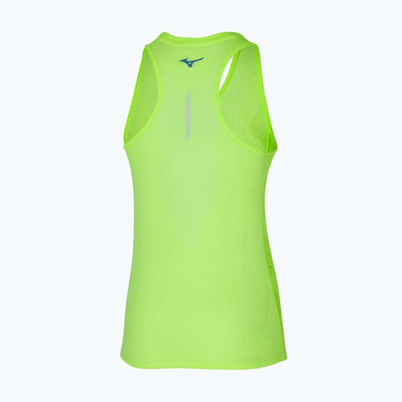 Women's running tank top Mizuno Aero Tank neolime 2