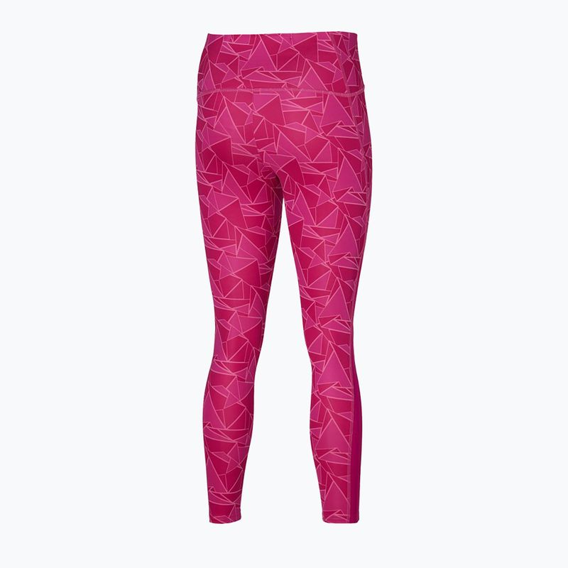 Women's running leggings Mizuno 7/8 Printed pink peacock 2