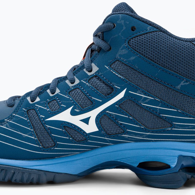 Men's volleyball shoes Mizuno Wave Voltage Mid navy blue V1GA216521 12