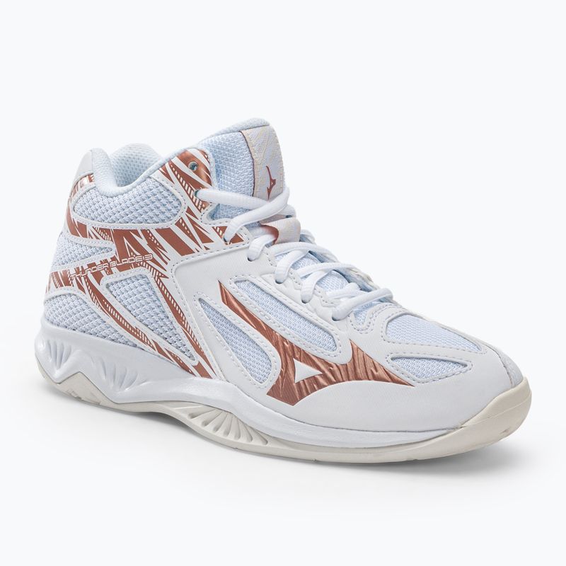 Women's volleyball shoes Mizuno Thunder Blade 3 Mid white V1GC217536