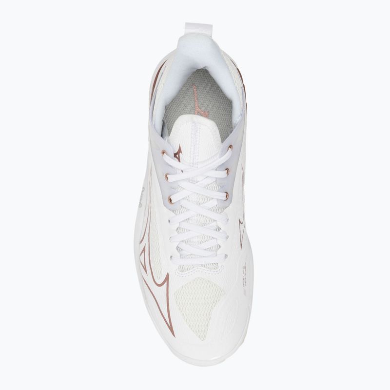 Women's handball shoes Mizuno Wave Mirage 4 white/rose/snow white 5