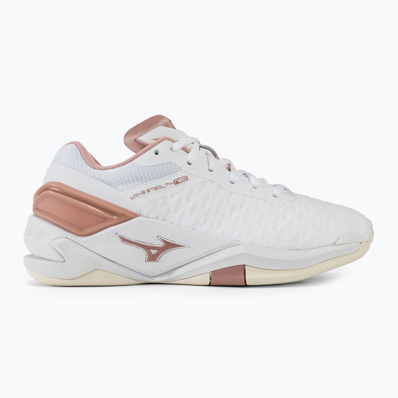 Women's handball shoes Mizuno Wave Stealth Neo white/rose/snow white 2