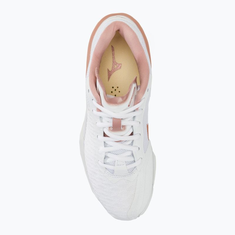 Women's handball shoes Mizuno Wave Stealth Neo white/rose/snow white 5