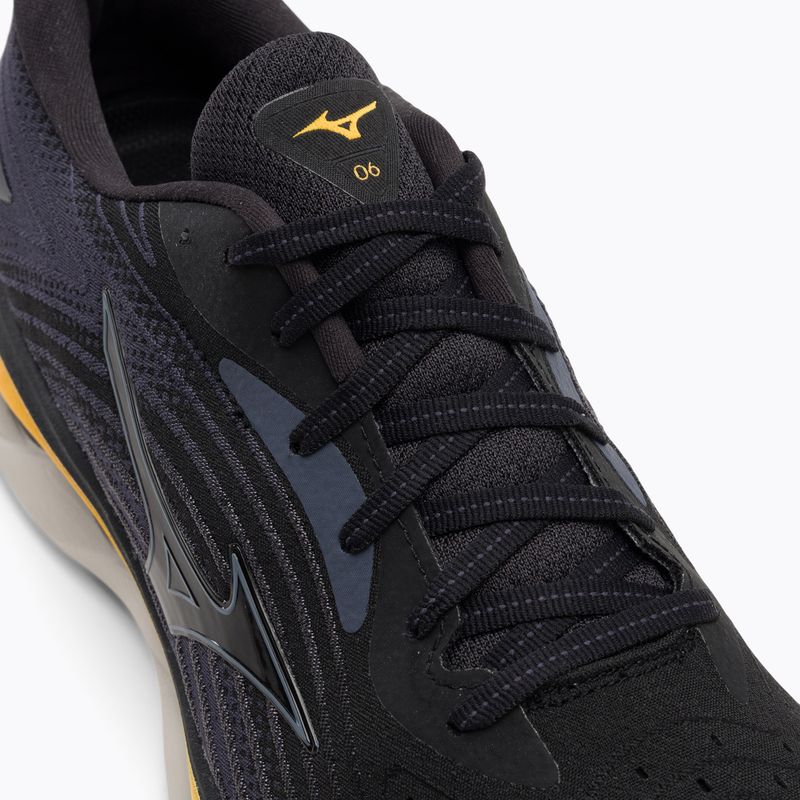 Men's running shoes Mizuno Wave Sky 6 black/tradewinds/gold fusion 8
