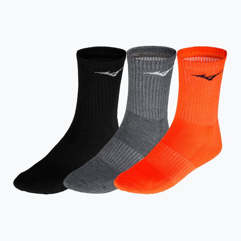 Mizuno Training running socks 3 pairs Black/Melange/Soleil 32GX2505Z96