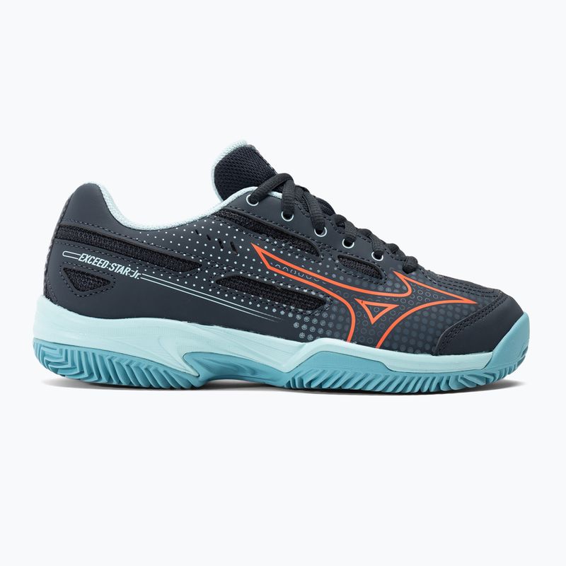 Children's tennis shoes Mizuno Exceed Star CC collegiate blue/soleil/tanager/turquoise 2