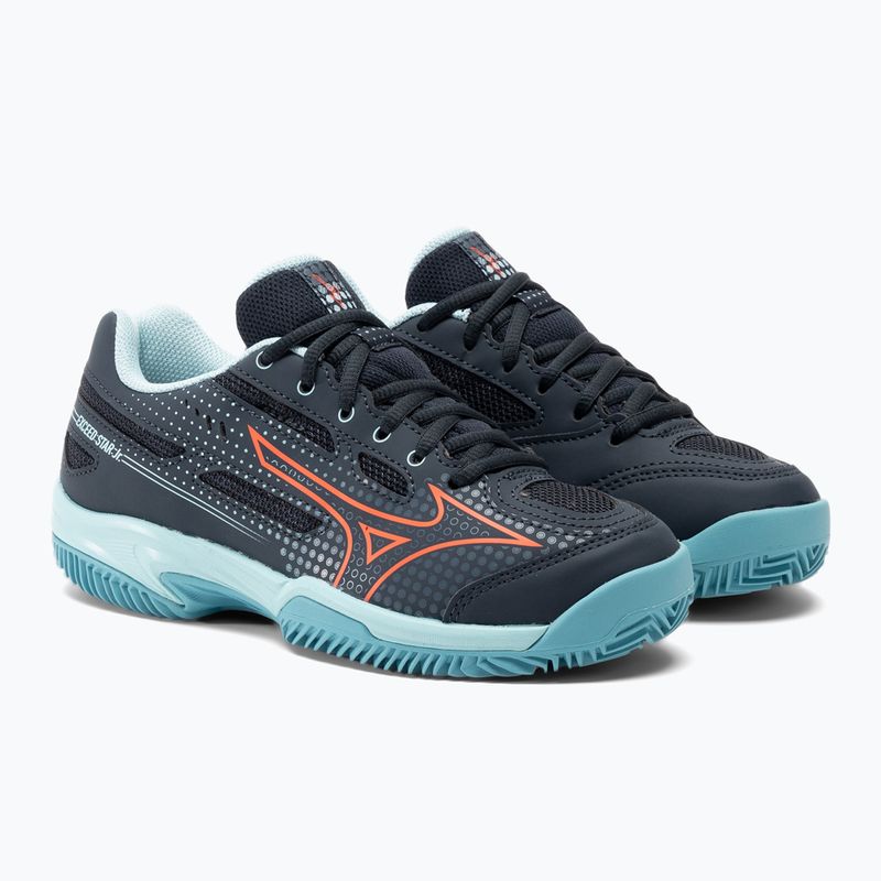 Children's tennis shoes Mizuno Exceed Star CC collegiate blue/soleil/tanager/turquoise 4