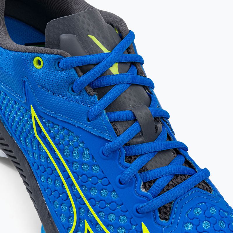 Men's tennis shoes Mizuno Wave Exceed Tour 5 CC peace blue/acid lime/iron gate 9