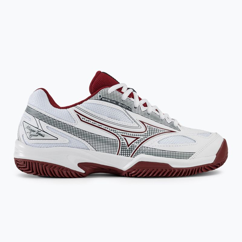 Women's tennis shoes Mizuno Break Shot 4 CC white/cabernet/papyrus 2