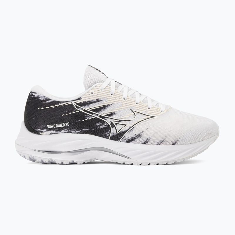 Men's running shoes Mizuno Wave Rider 26 white/white/black 2