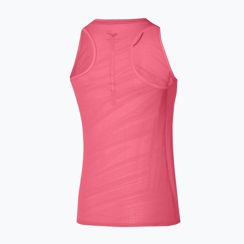 Women's running tank top Mizuno Aero Tank sunkissed coral 2