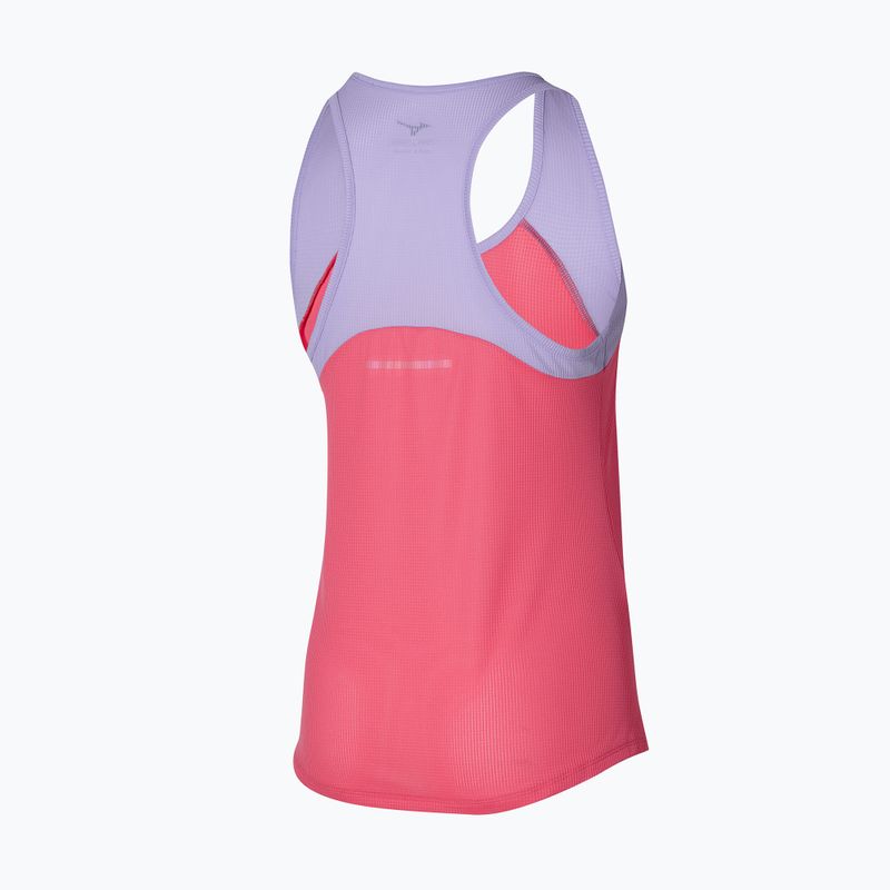 Women's running tank top Mizuno DryAeroFlow Tank sunkissed coral 2