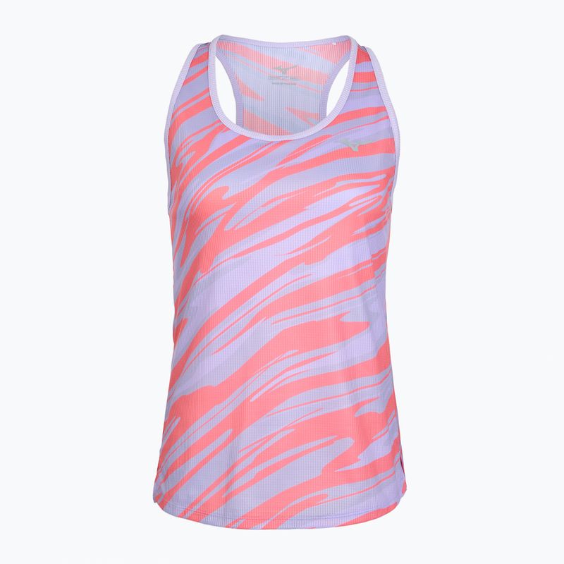 Women's running tank top Mizuno DAF Graphic Tank pastel lilac