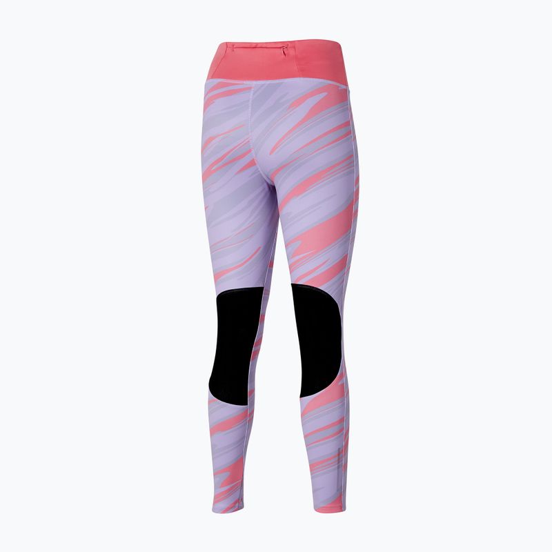 Women's running leggings Mizuno 7/8 Printed pastel lilac 2