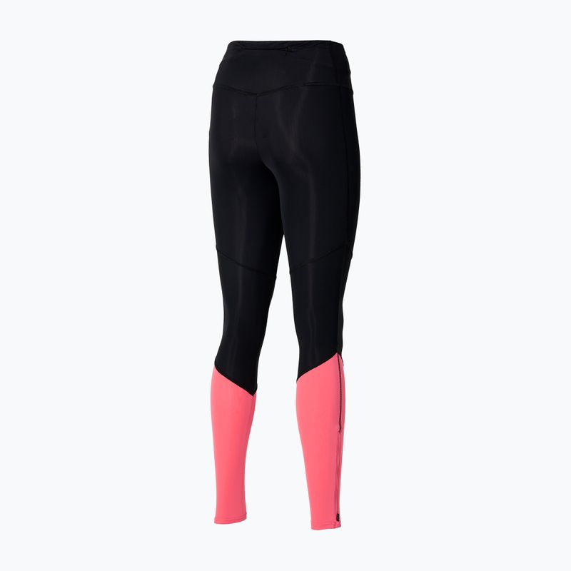 Women's leggings Mizuno Core Long Tight black/coral 2