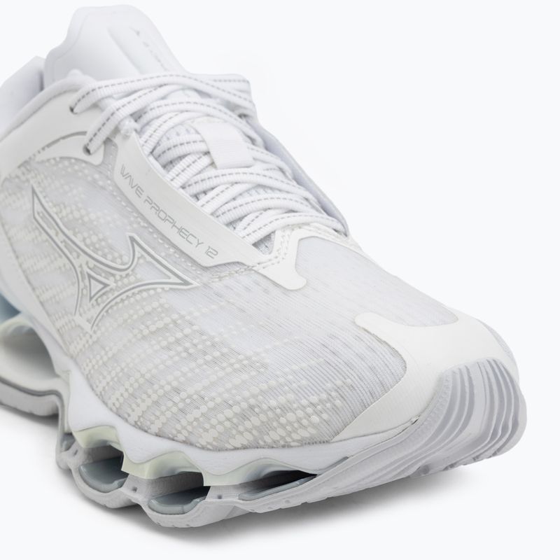 Women's running shoes Mizuno Wave Prophecy 12 white/silver 7