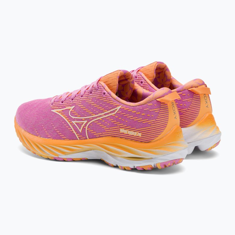 Women's running shoes Mizuno Wave Rider 26 Roxy cyclamen/white/mockorang 4