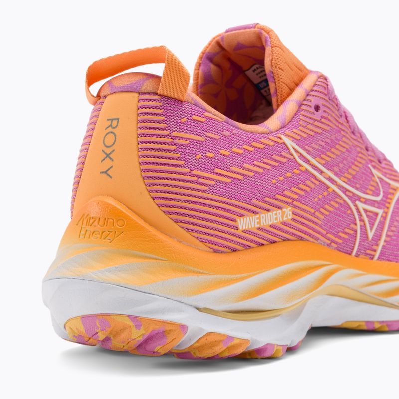 Women's running shoes Mizuno Wave Rider 26 Roxy cyclamen/white/mockorang 10