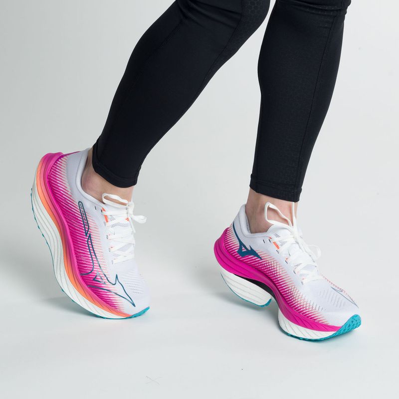 Mizuno Wave Rebellion Pro running shoes white and pink J1GD231721 4