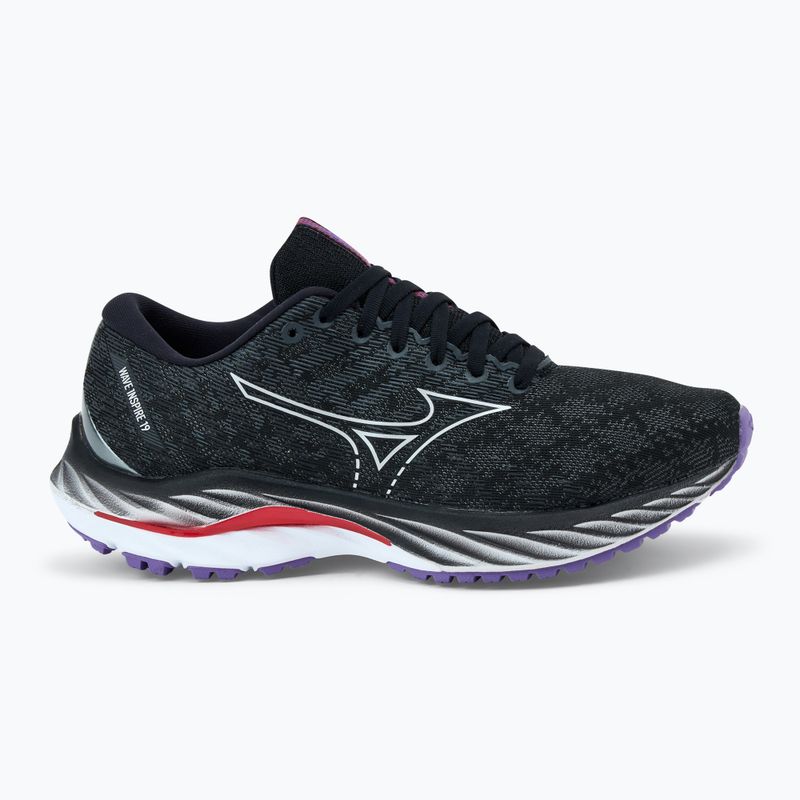 Women's running shoes Mizuno Wave Inspire 19 W black/ silver/ bitsweet 2