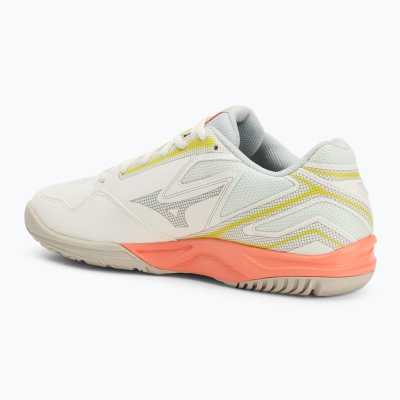 Women's tennis shoes Mizuno Break Shot 4 AC snow white/ neon flame/ ghost gray 3