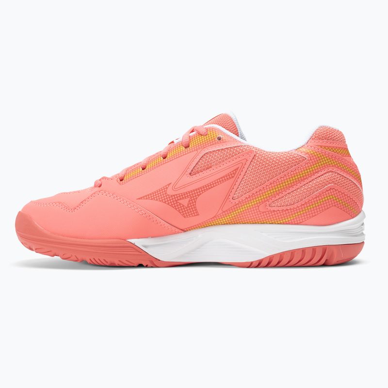 Women's tennis shoes Mizuno Break Shot 4 AC candy coral / white / fusion coral 3