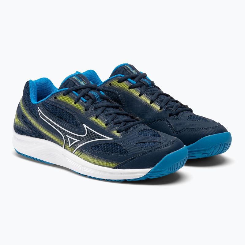 Men's tennis shoes Mizuno Break Shot 4 AC dress blues / jet blue / sulphur spring 4