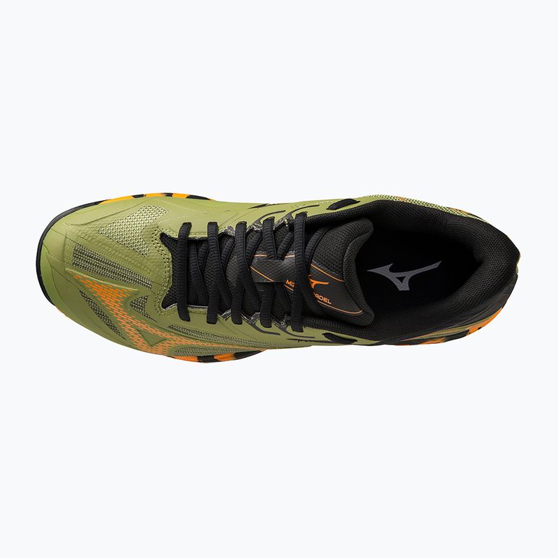 Men's padel shoes Mizuno Wave Exceed Light 2 Padel calliste green / vibrant orange / black 13