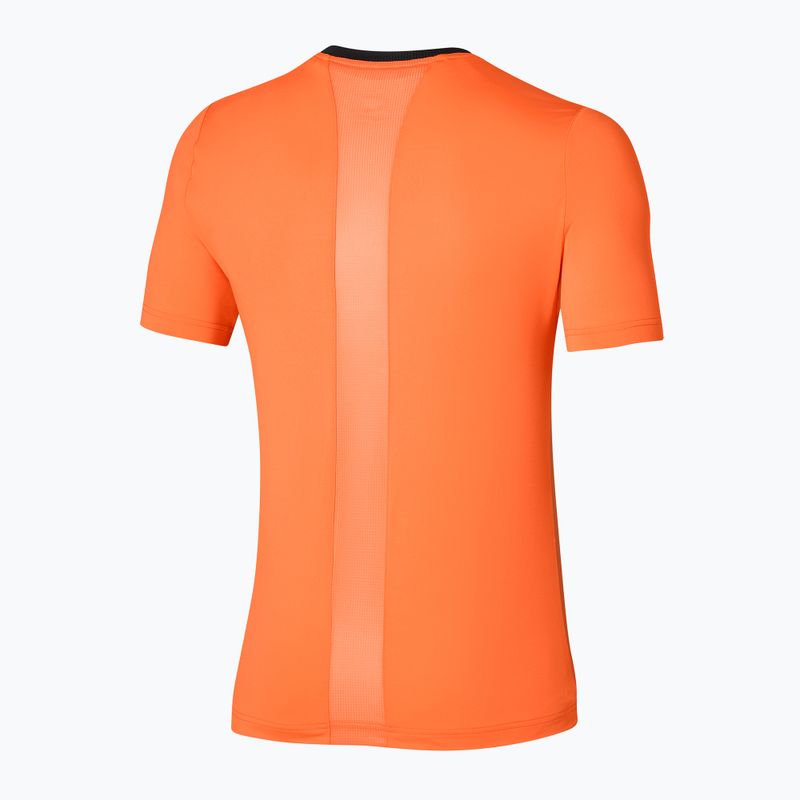 Men's tennis shirt Mizuno Release Shadow Tee vibrant orange 2