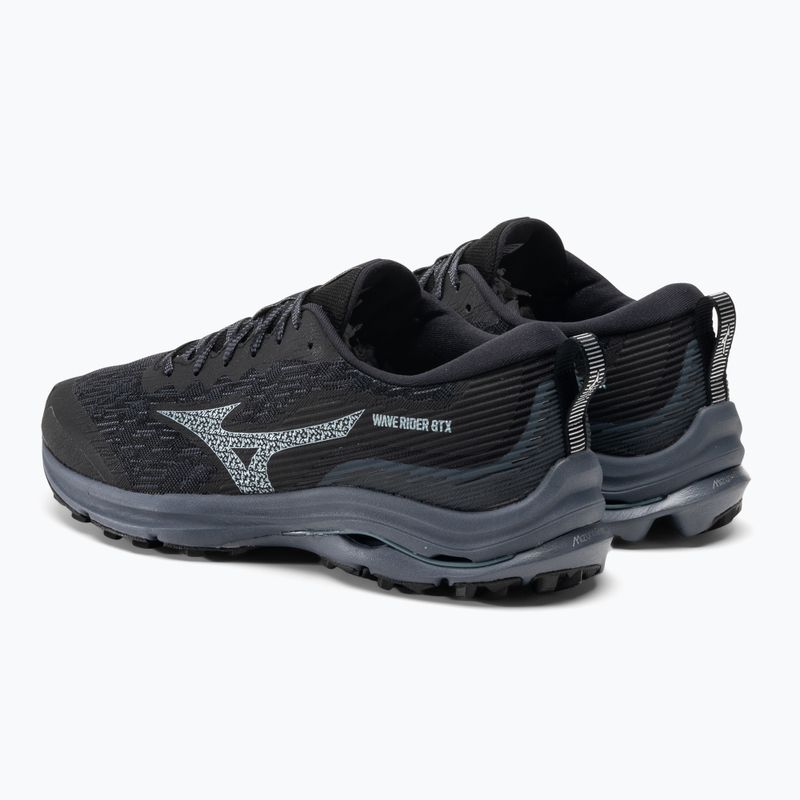 Men's running shoes Mizuno Wave Rider GTX black/omre blue/glacial ridge 4