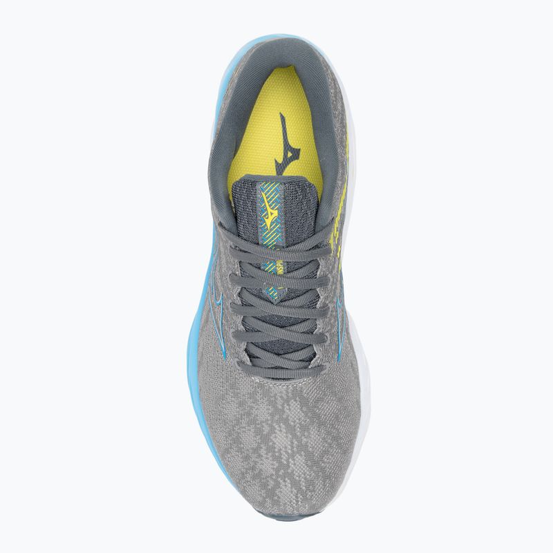 Men's running shoes Mizuno Wave Inspire 19 gray/jet blue/bolt2neon 6