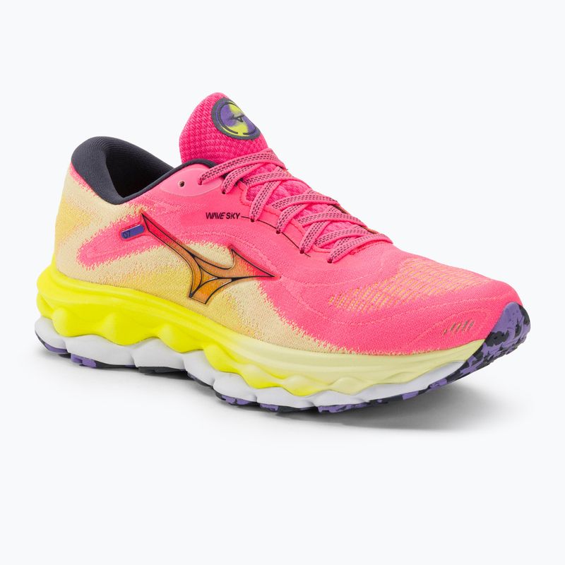 Women's running shoes Mizuno Wave Sky 7 highvpink/ombre blue/bolt2neon