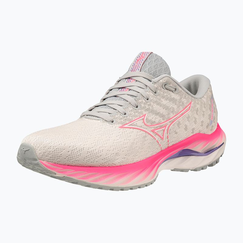 Women's running shoes Mizuno Wave Inspire 19 snow white/ hi vis pink/ purple punch 8